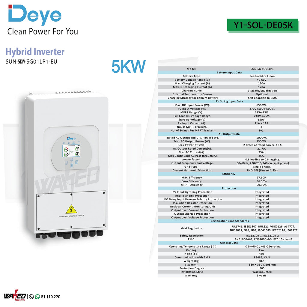 Inverter - 5KW-Hybrid - Deye