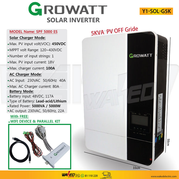 GROWATT 5KVA -Solar Inverter- Off Grid – Waked Electronics