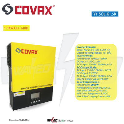 Solar Inverter - 1.5KW - OFF Grid - COVAX