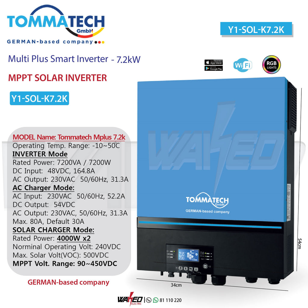 TommaTech 7.2KW - Solar Inverter