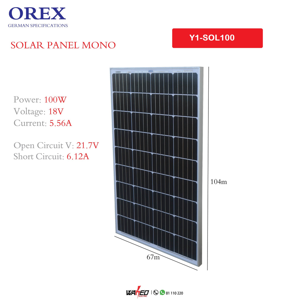 Solar Panel - 100W -OREX