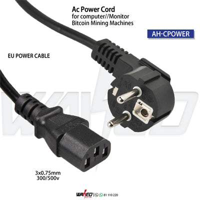 Ac power Cord for Computer/Monitor/Bitcoin Mining Machines