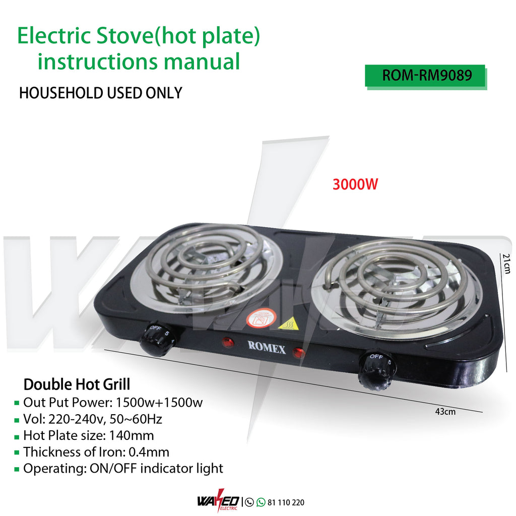 Electric Stove (Hot Plate) - 3000W - ROMEX