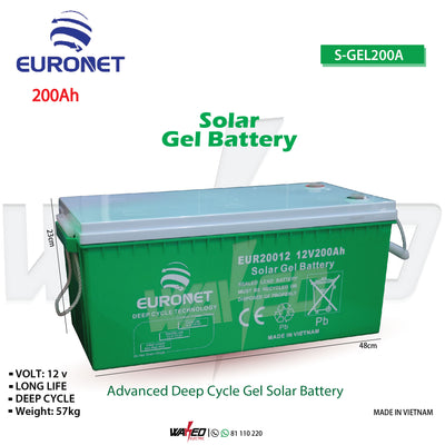 Solar Gel Battery - 200AH - EURONET