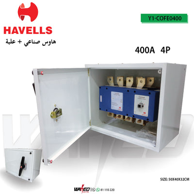 Havells, 4Pole, 400A, Euroload on Load Changeover Switch - With Box