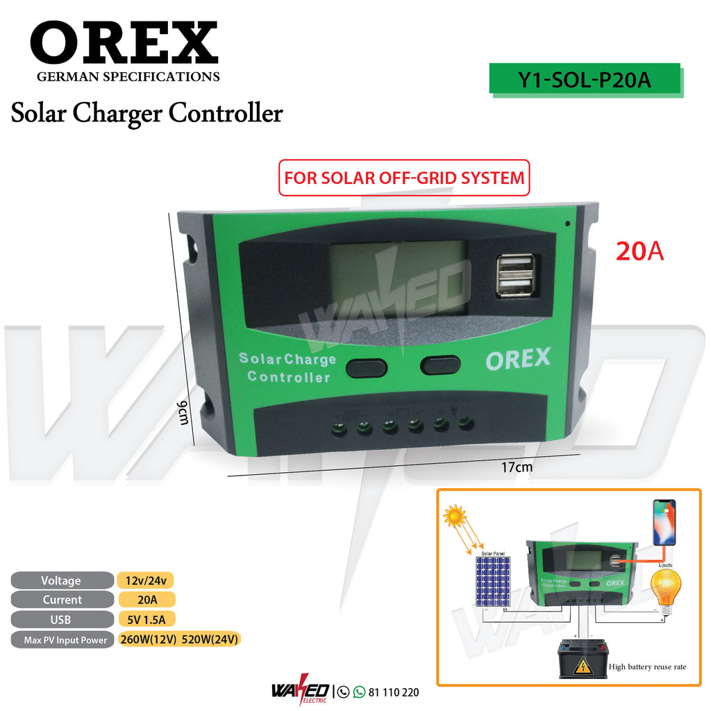 Charge Controller - 20A - OREX