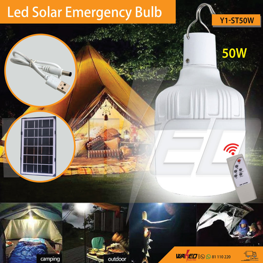 Led Solar Emergency Bulb - 50W