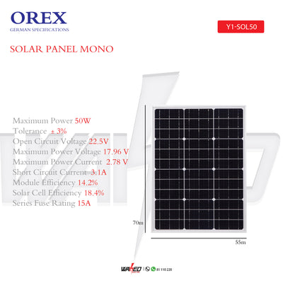 Solar Panel - 50W -OREX