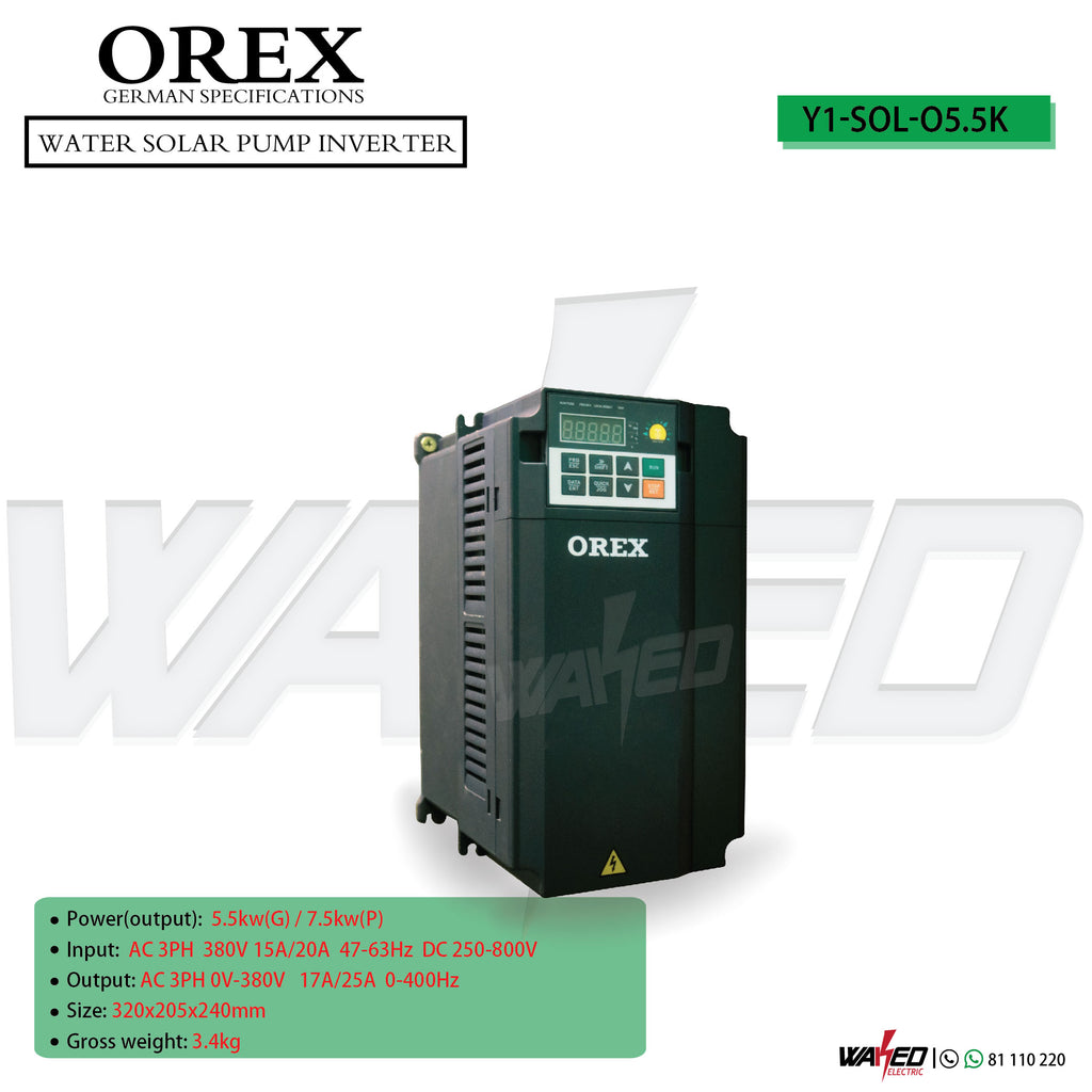 Water Solar Pump Inverter - 5.5KW - OREX
