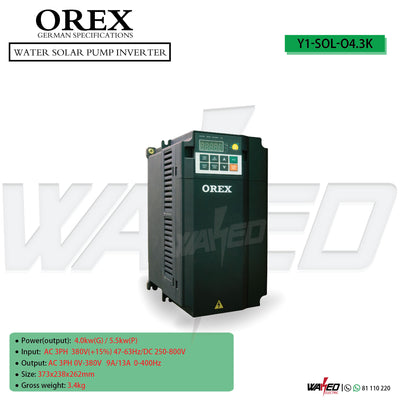 Water Solar Pump Inverter - 4.3KW - OREX