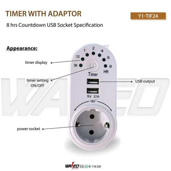 Timer with Adapter – Waked Electric