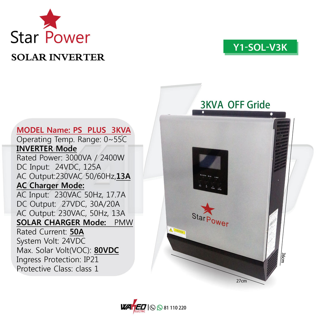Solar Inverter- OFF Grid 3KVA- Star Power